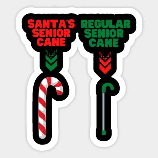 Santa's Senior Cane, Santa Cane, Candy Cane Christmas, Santa Is Getting Older, Santa Claus, Happy Holidays, Funny Xmas, Christmas Humor, Christmas Present, Merry Christmas Sticker